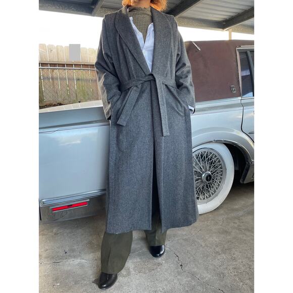 MJ Seattle Jackets & Blazers - 🔥Vintage MJ Seattle USA Made 100% Merino Wool Belted Classic Overcoat Size 6P